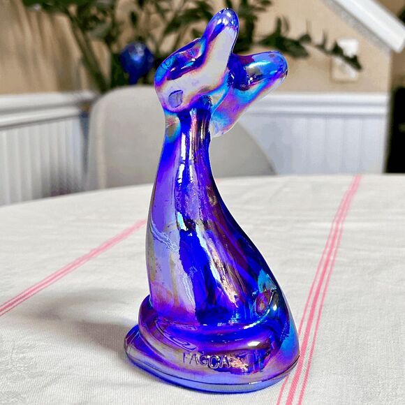 Fenton Glass Mould Mosser Carnival Glass Happy Cat - Picture 2 of 5